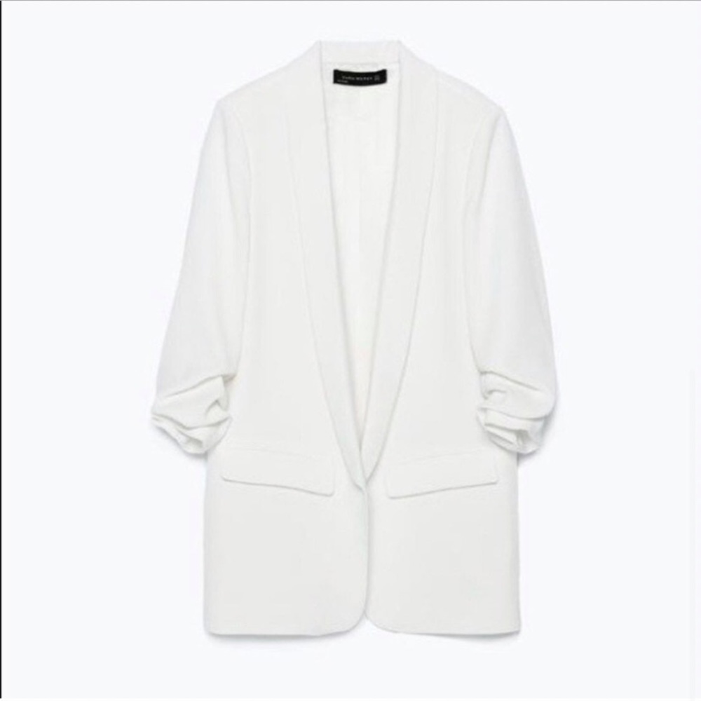 Zara White Blazer Xs Gem